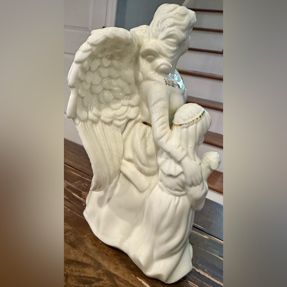 Formalities by Baum Bros Musical Porcelain White Gold Trim Angel Figurine - Picture 4 of 7